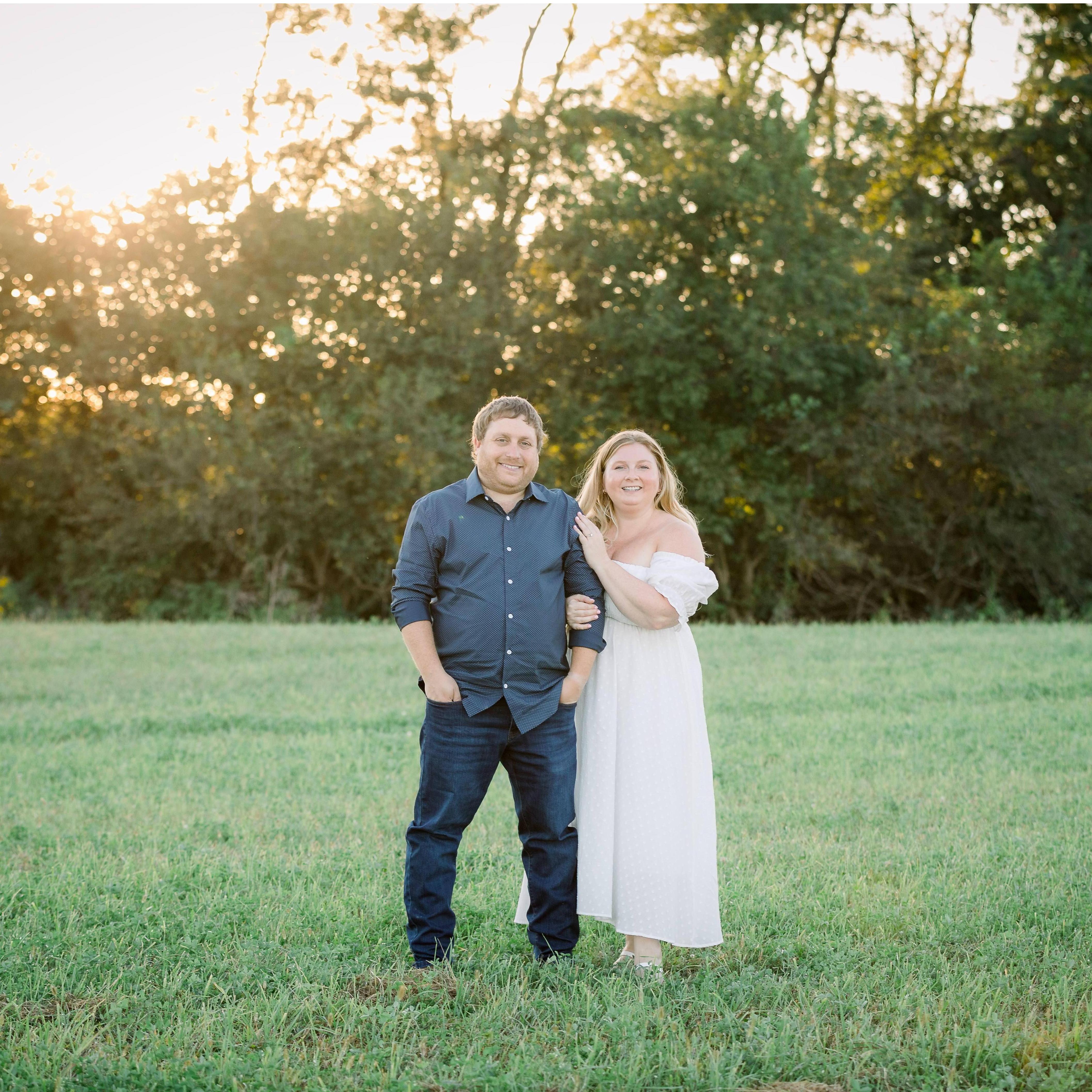 The sunset was perfect in this engagement photo!