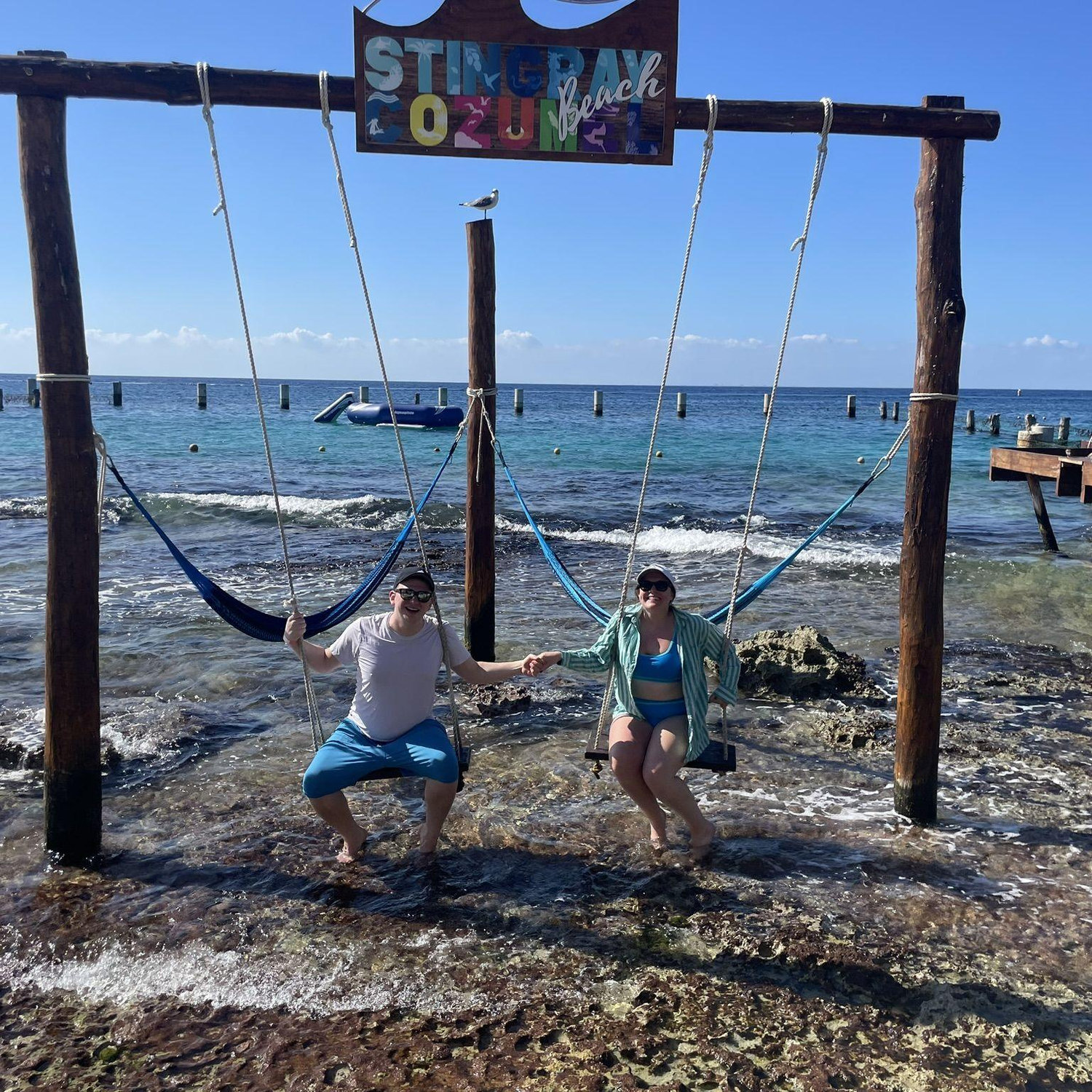 This was taken in Cozumel, MX after we swam with stingrays, fish, and sharks.