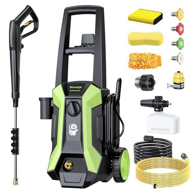 Electric Pressure Washer, 4000PSI Max 2.8 GPM Power Washer with 4 Nozzles, Foam Cannon & Spray Gun, IPX5 High Pressure Washer with 23FT Hose & 16.5FT Power Cord, for Floor/Cars/Fences/Patios
