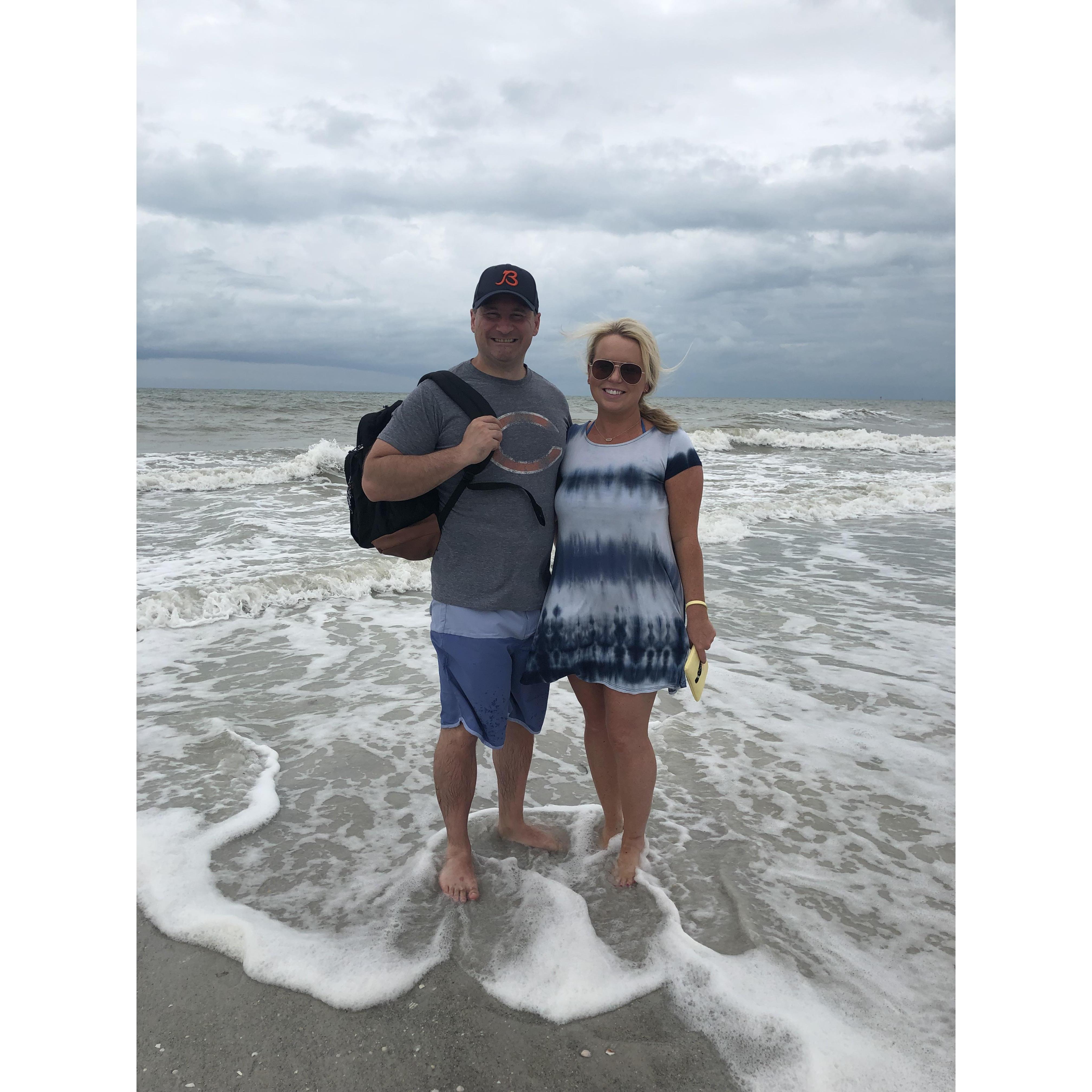 That time we went to Clearwater Beach and it rained the entire time. This was right before a torrential downpour where we almost got swept away at sea!