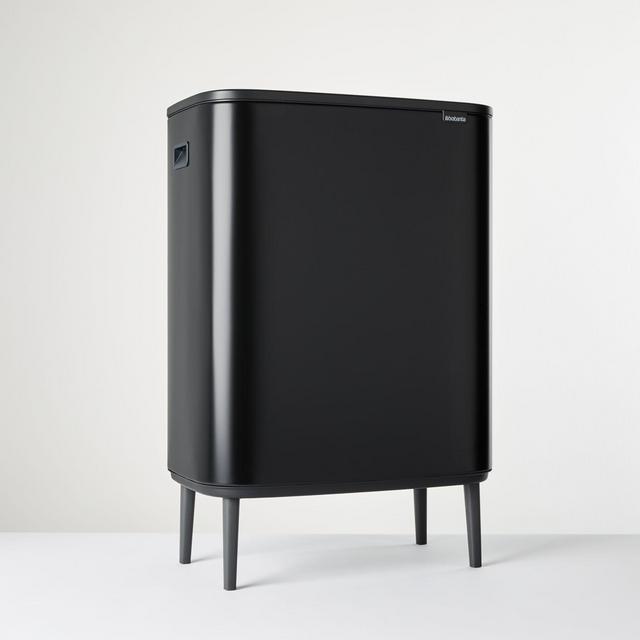 Brabantia Matte Black Dual Compartment Bo Touch Bin Hi