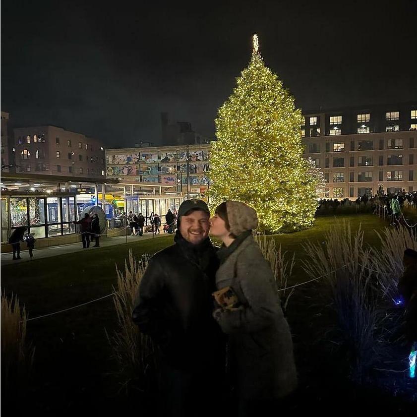 Our first Christmas tree lighting together (christmas 2023)