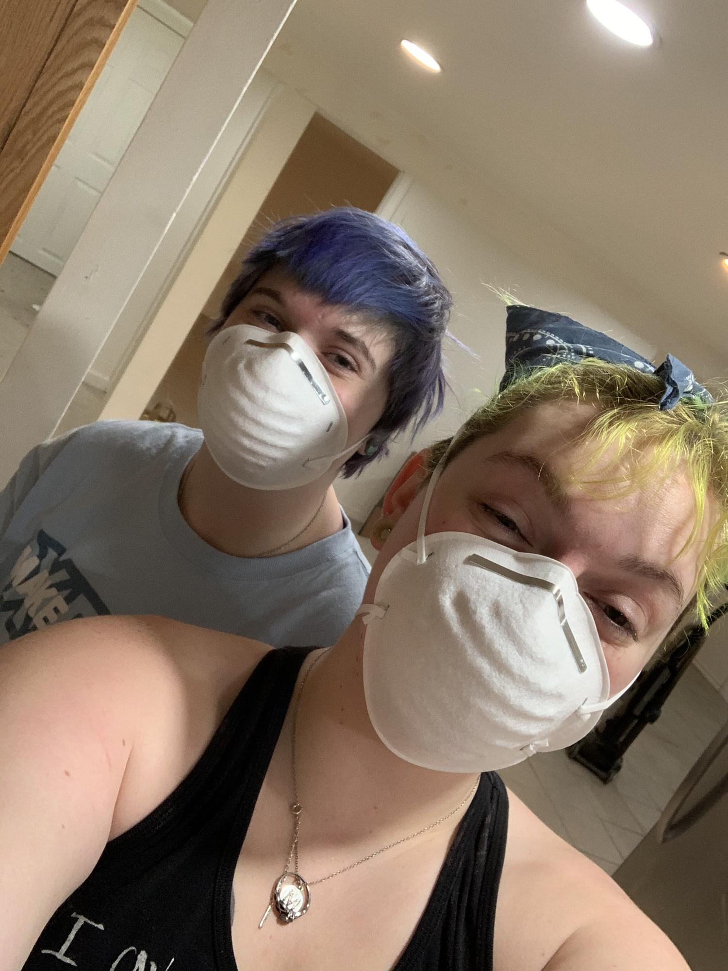 Cleaning our new place together🤍