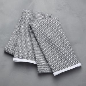 Black Textured Terry Dish Towels, Set of 2