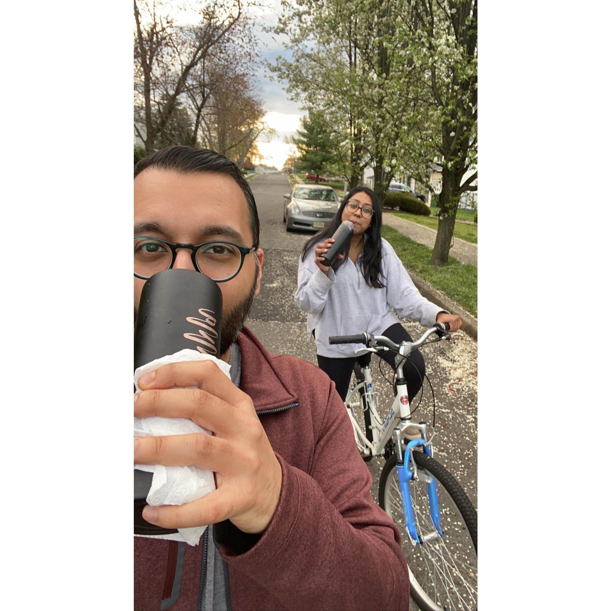 Aperol spritz and biking