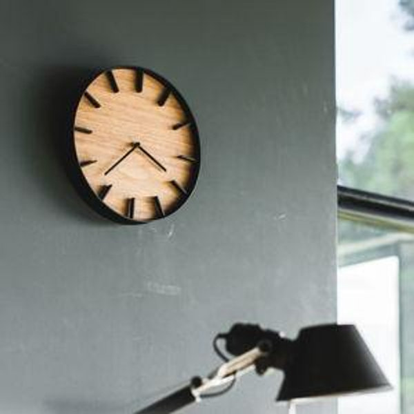 Wall Clock - Steel + Wood