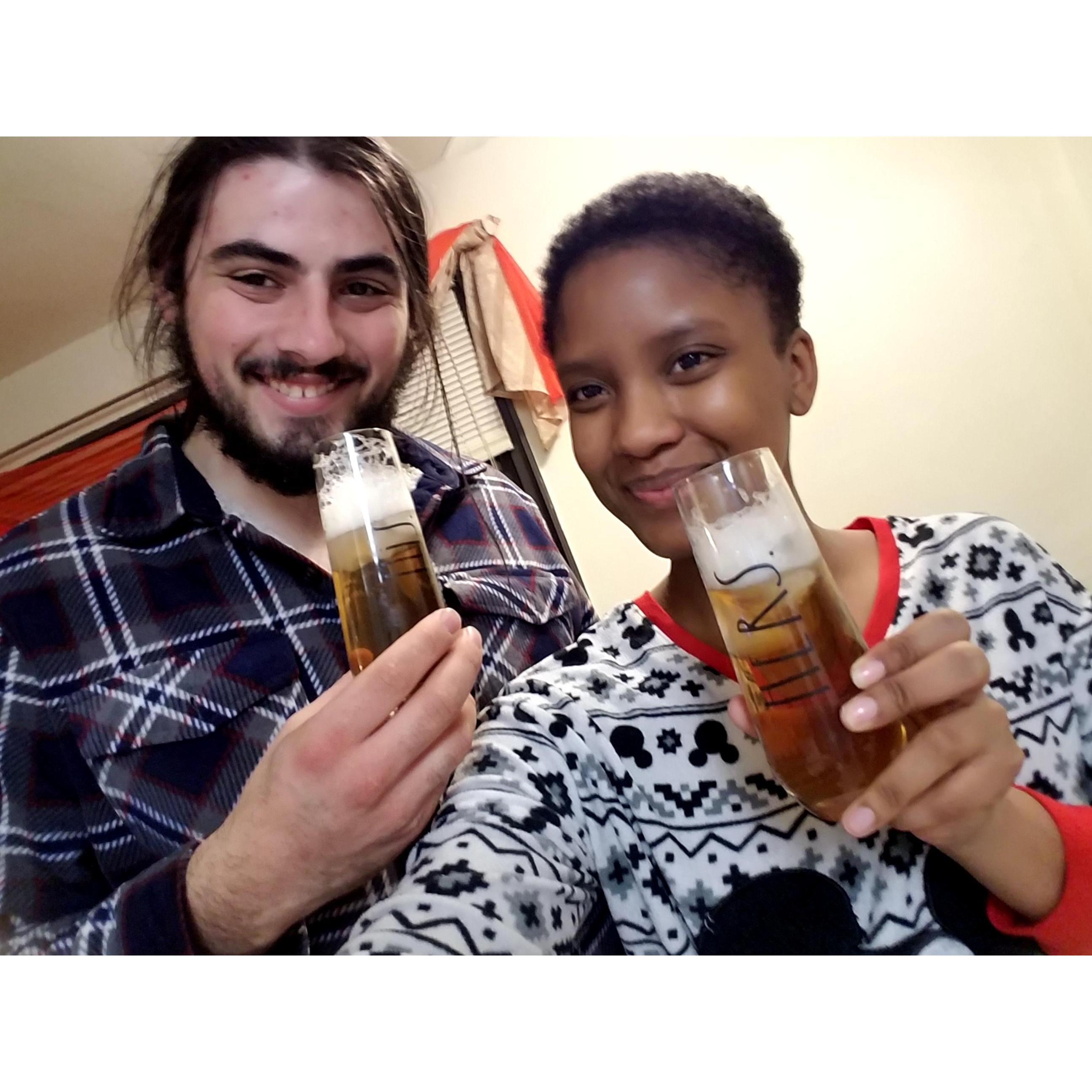 First Christmas in our First Apartment after my First Big Chop.