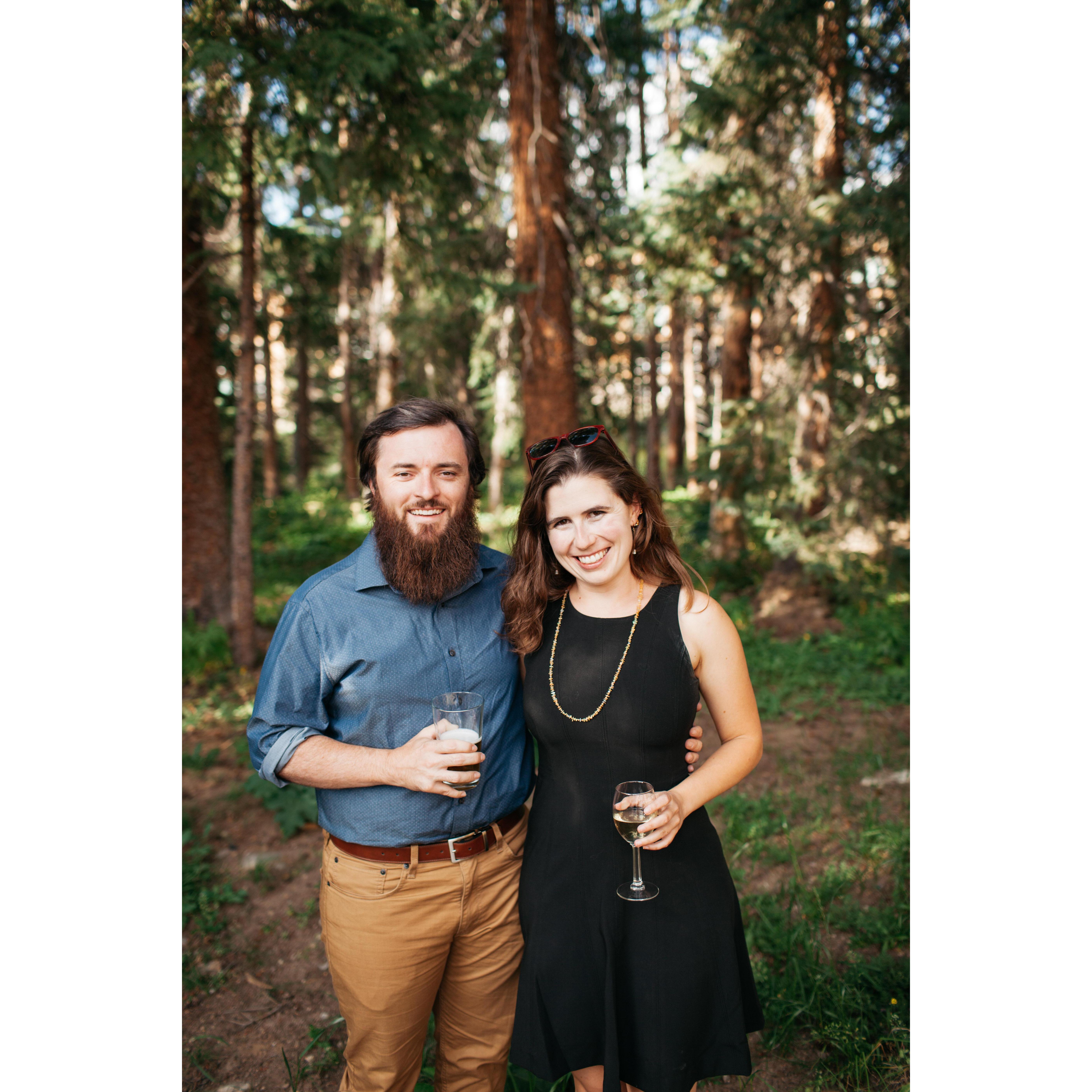Here we are at the wedding of some dear friends.