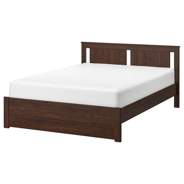 SONGESAND Bed frame, brown, LuröyQueen