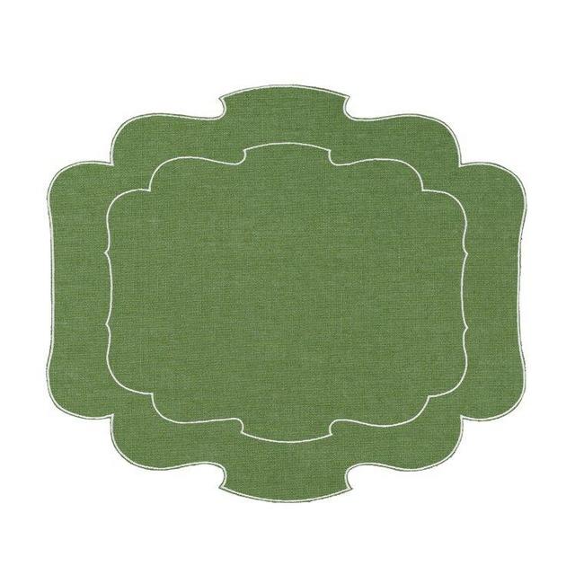 Parentesi Set-Of-Four Embroidered Linen Placemats
