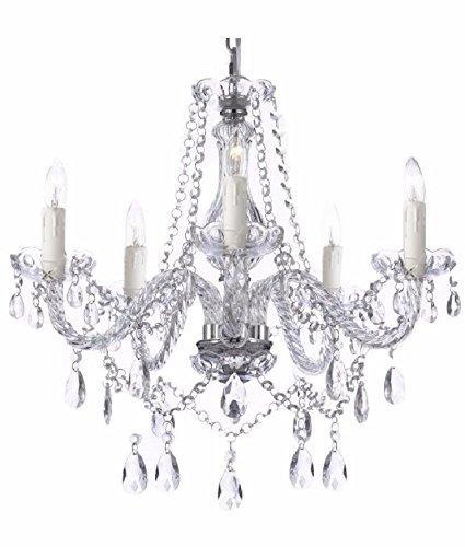Saint Mossi Modern Contemporary Elegant K9 Crystal Glass Chandelier Pendant Ceiling Lighting Fixture - 5 Lights