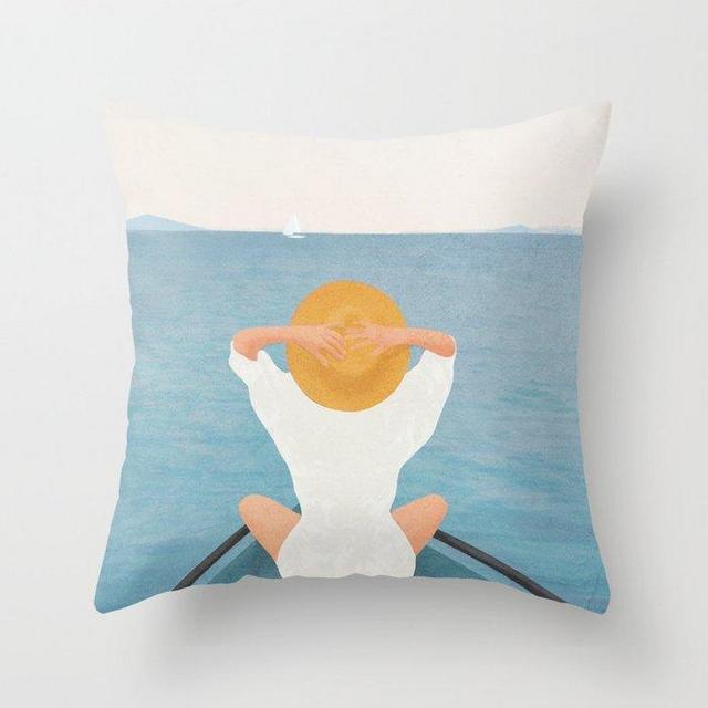 Summer Vacation I Throw Pillow