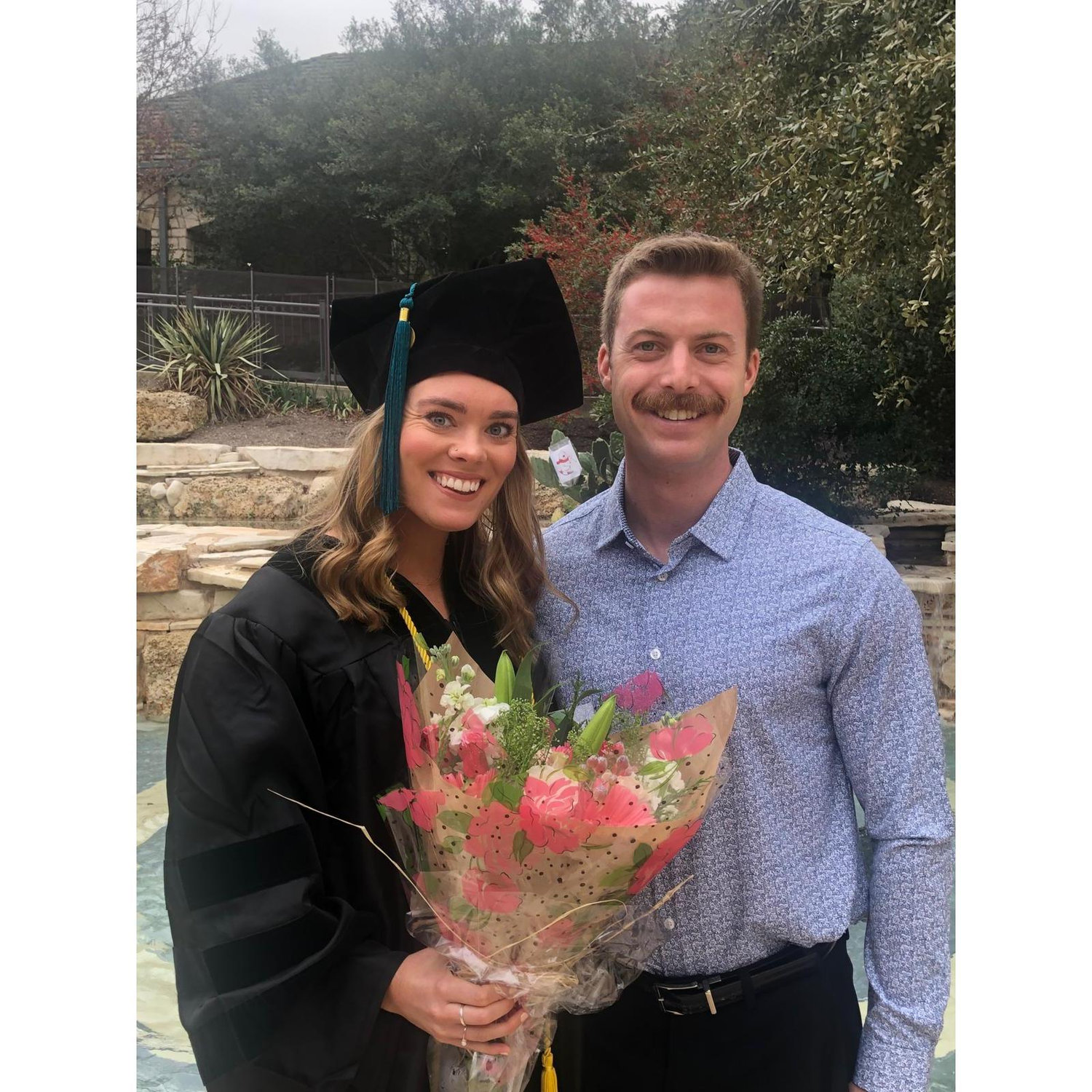Congrats Emily... I mean Dr. Brent.
Wait, Nathan had a mustache?!