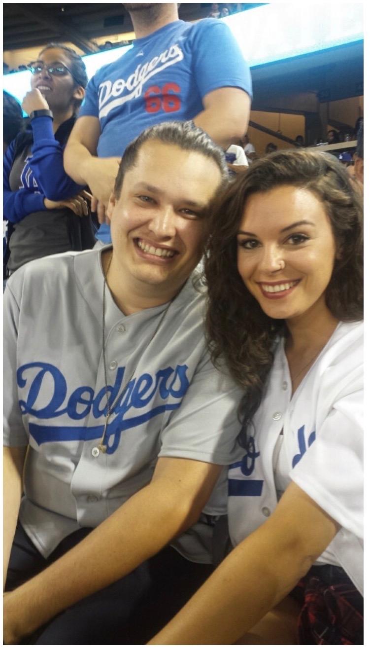 Our first Dodger game together in 2015 where our love began