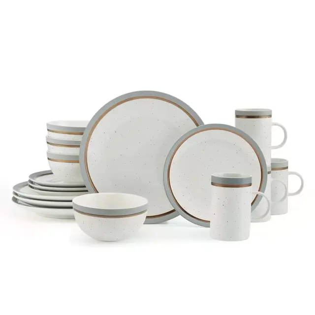Pfaltzgraff® Ezra 16-Piece Dinnerware Set in Grey