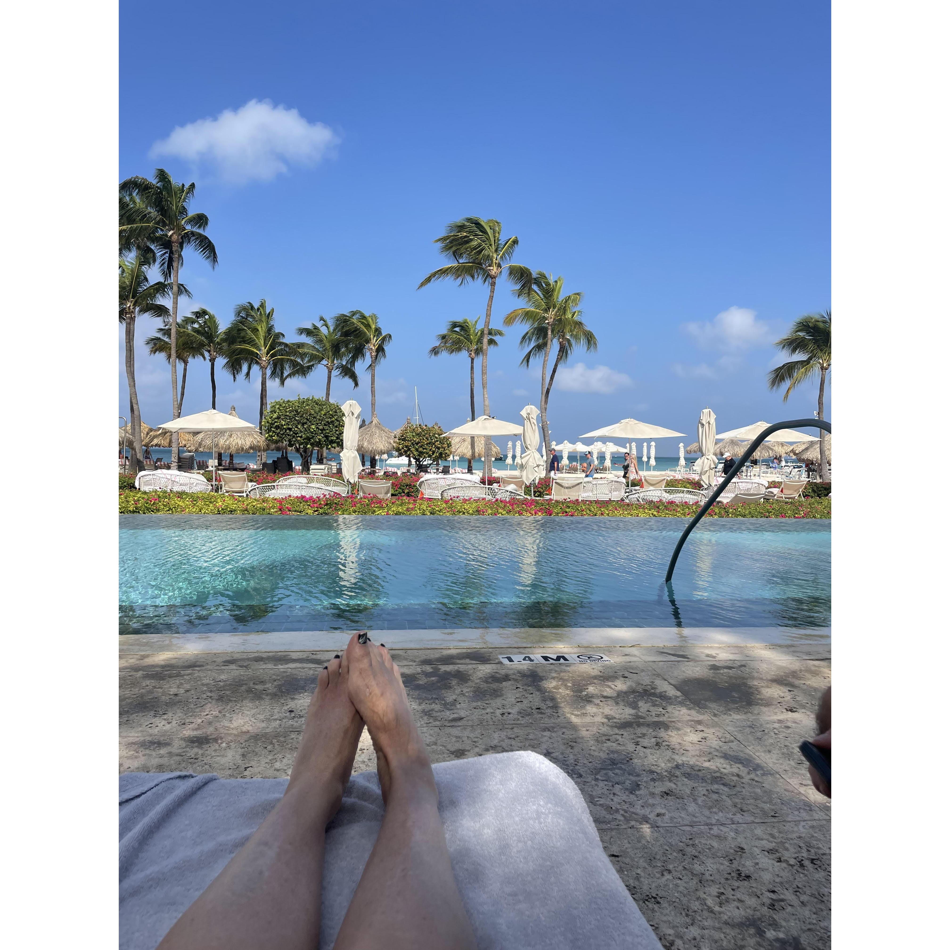 Hyatt pool and Beach wedding site