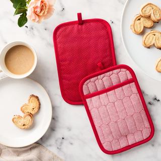 Honeycomb Chambray Pot Holder, Set of 2