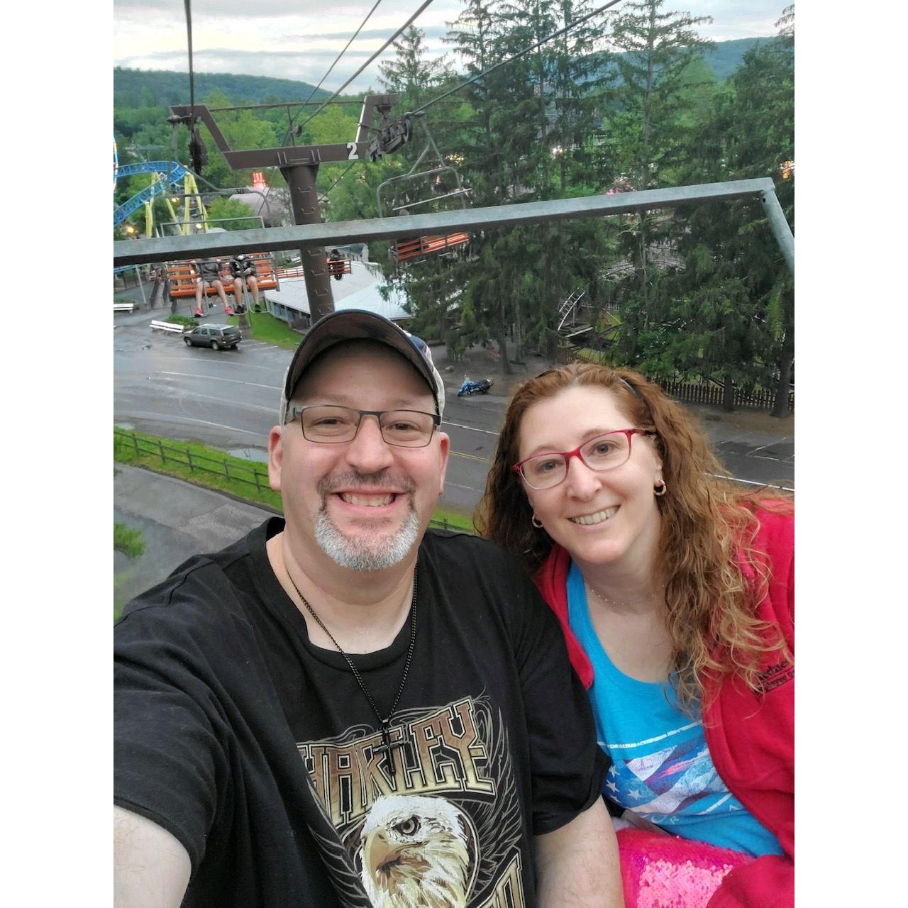 Having fun at Knoebels Amusement Park in Elysburg, PA