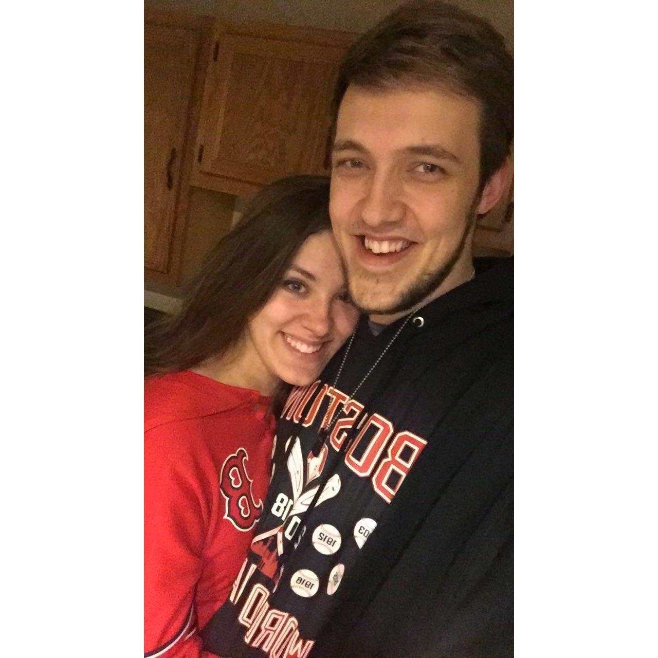 It wasn't long until Joe's love of the Red Sox was fully supported by Sarah