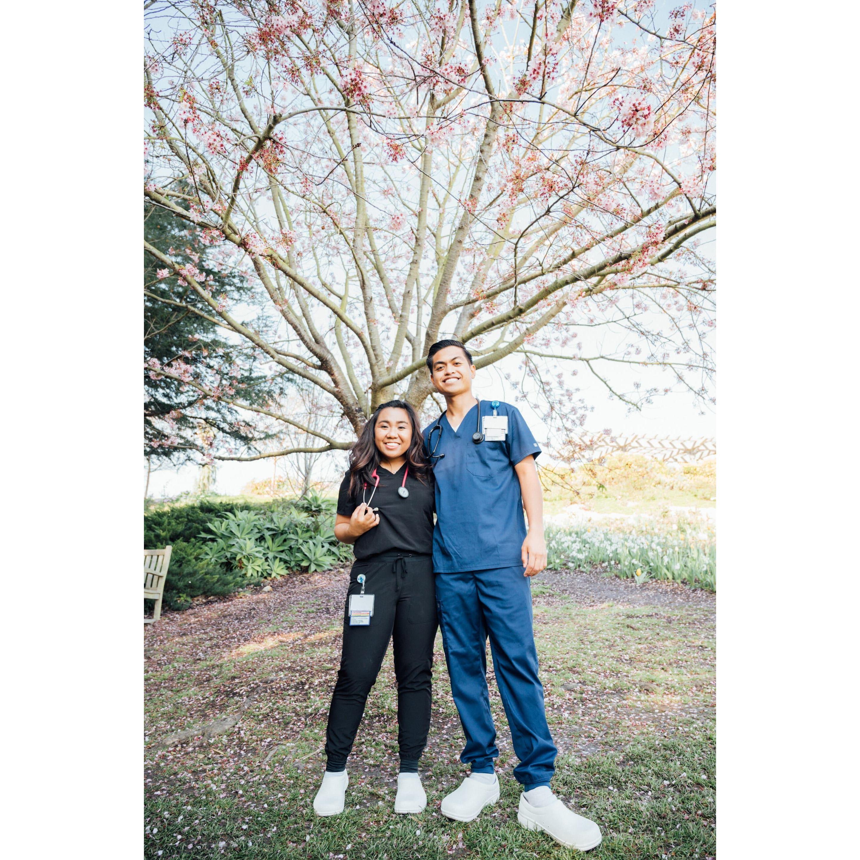 First photoshoot together for graduation. Taken by Toshiro Kiyomi Photography at South Coast Botanical Gardens.