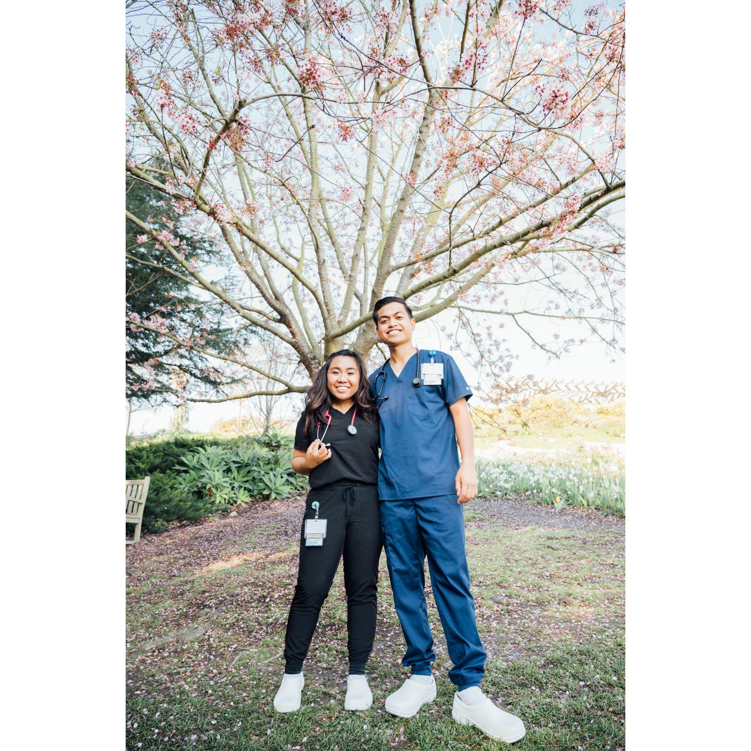 First photoshoot together for graduation. Taken by Toshiro Kiyomi Photography at South Coast Botanical Gardens.