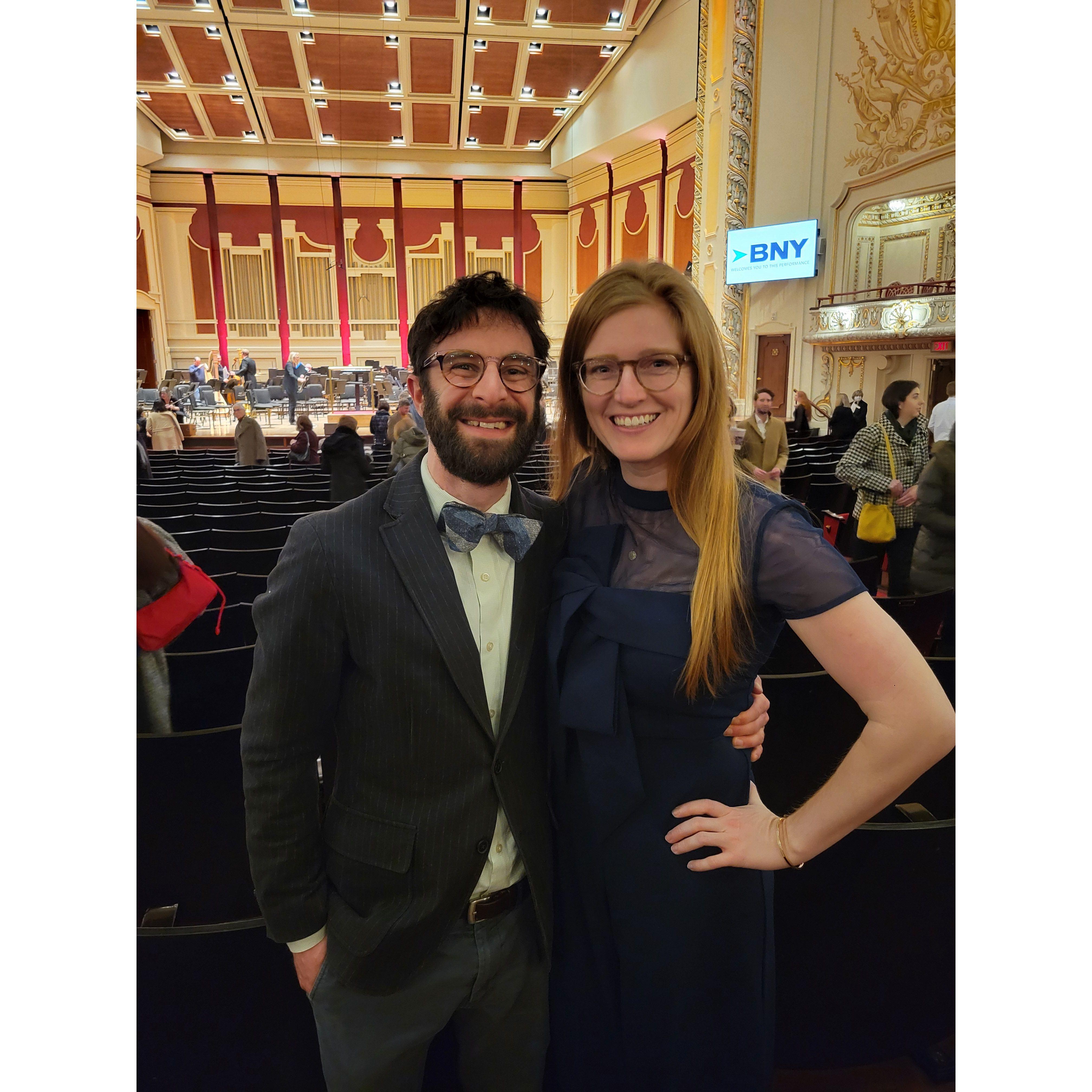 On a date night to the Pittsburgh Symphony Orchestra.