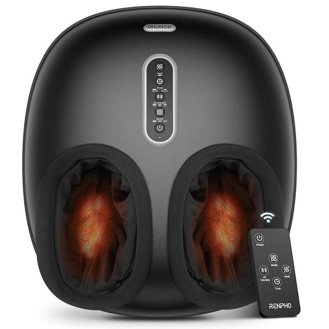RENPHO Foot Massager with Heat [2025 Upgraded], FSA HSA Eligible, Shiatsu Foot Massager for Plantar Fasciitis Relief, Neuropathy Pain Relief, Fits up to Size 12 Feet, Mothers Day Gifts for Women Men