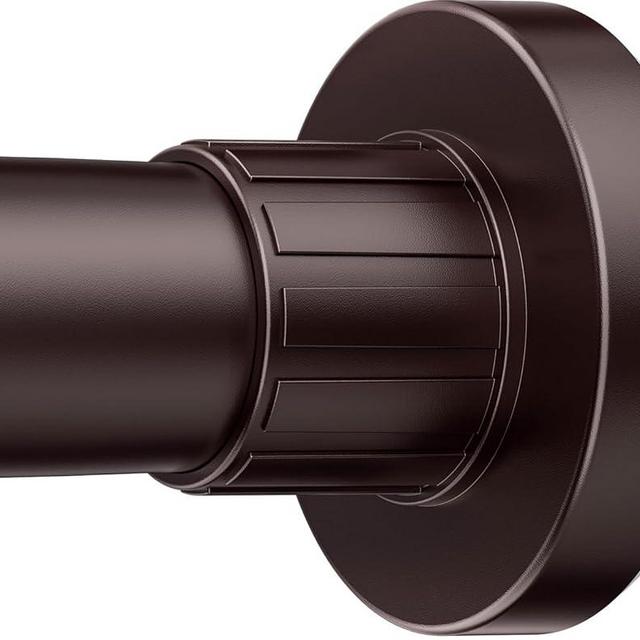 Ausemku Shower Curtain Rod 32-80 Inch Adjustable - 1 Inch Diameter Heavy Duty No drill Spring Tension Shower Rod, Non-Slip Rustproof Telescopic Rod for Bathroom, Brown