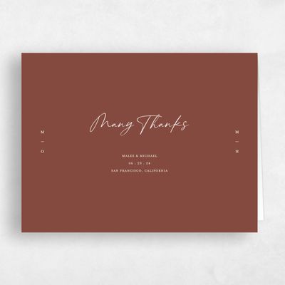 Brown Wedding Thank You - Ivor Landscape