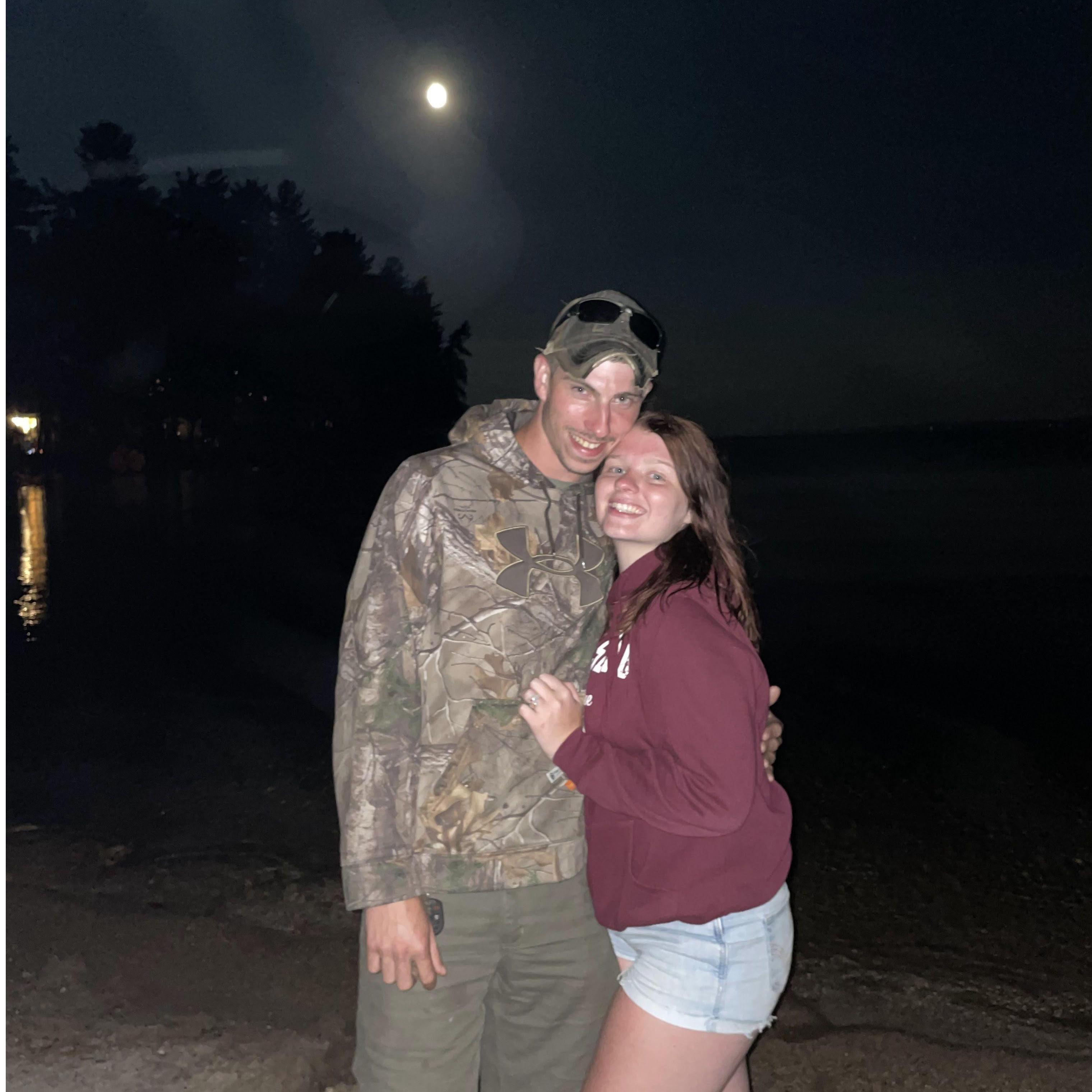 Sebago Vacation #2 - We were "stuck" on the beach because there were some "rotten" teenagers hogging the bridge that we were trying to get to so we could take pictures on it!