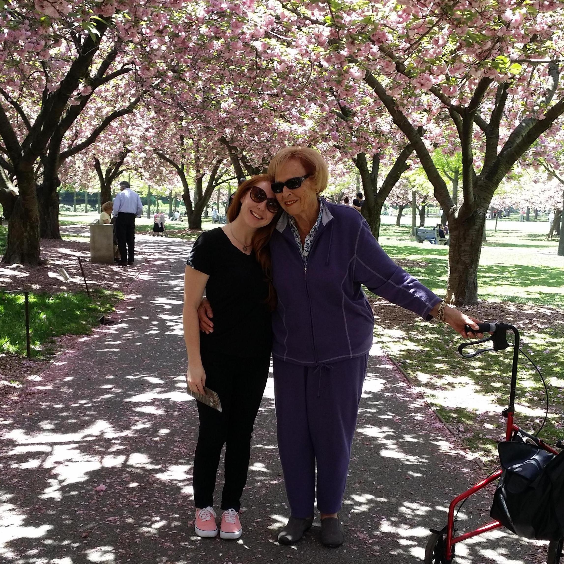 Brooklyn Botanical Gardens with Grandma Alice during Cherry Blossom season, one of my favorites. And something Bryan and I talked about the night we met.