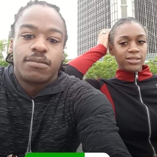 We were both downtown going live he said baee look 😘 photo ready