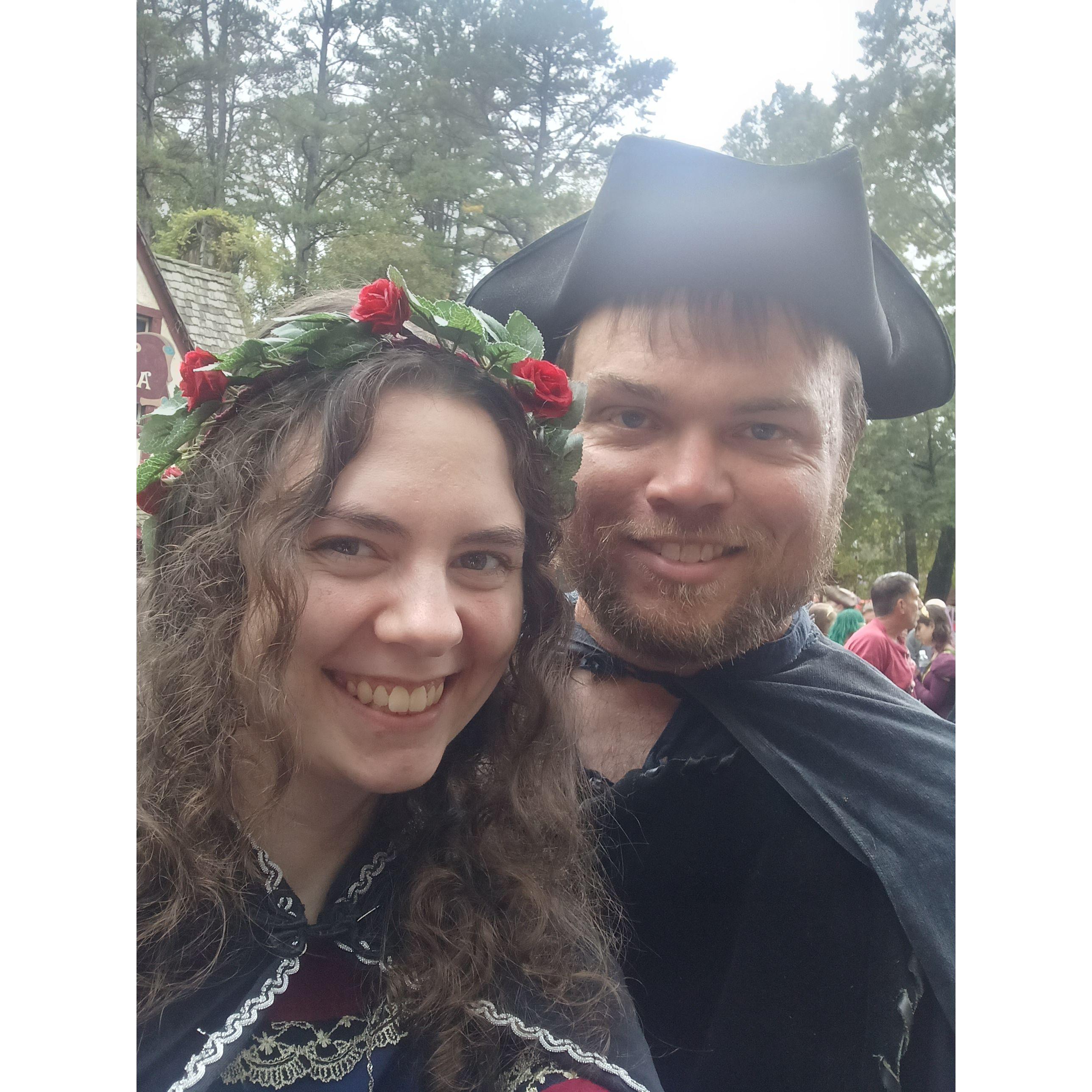 A lord and his lady enjoying the festivities~