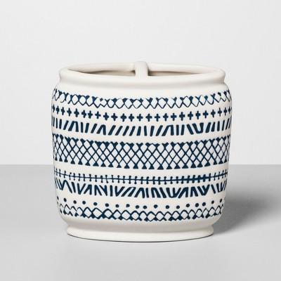 Embossed Toothbrush Holder Navy/White - Opalhouse™
