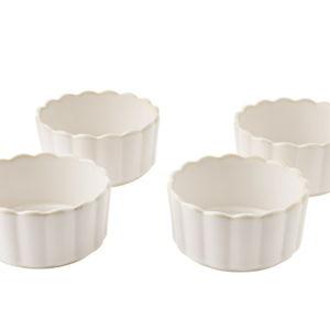 The Pioneer Woman Colette Stoneware Ramekins, Cream, Set of 4