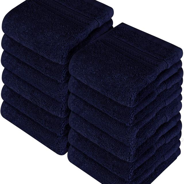 Utopia Towels Cotton Washcloths, 12 Pack, 700 GSM, Navy