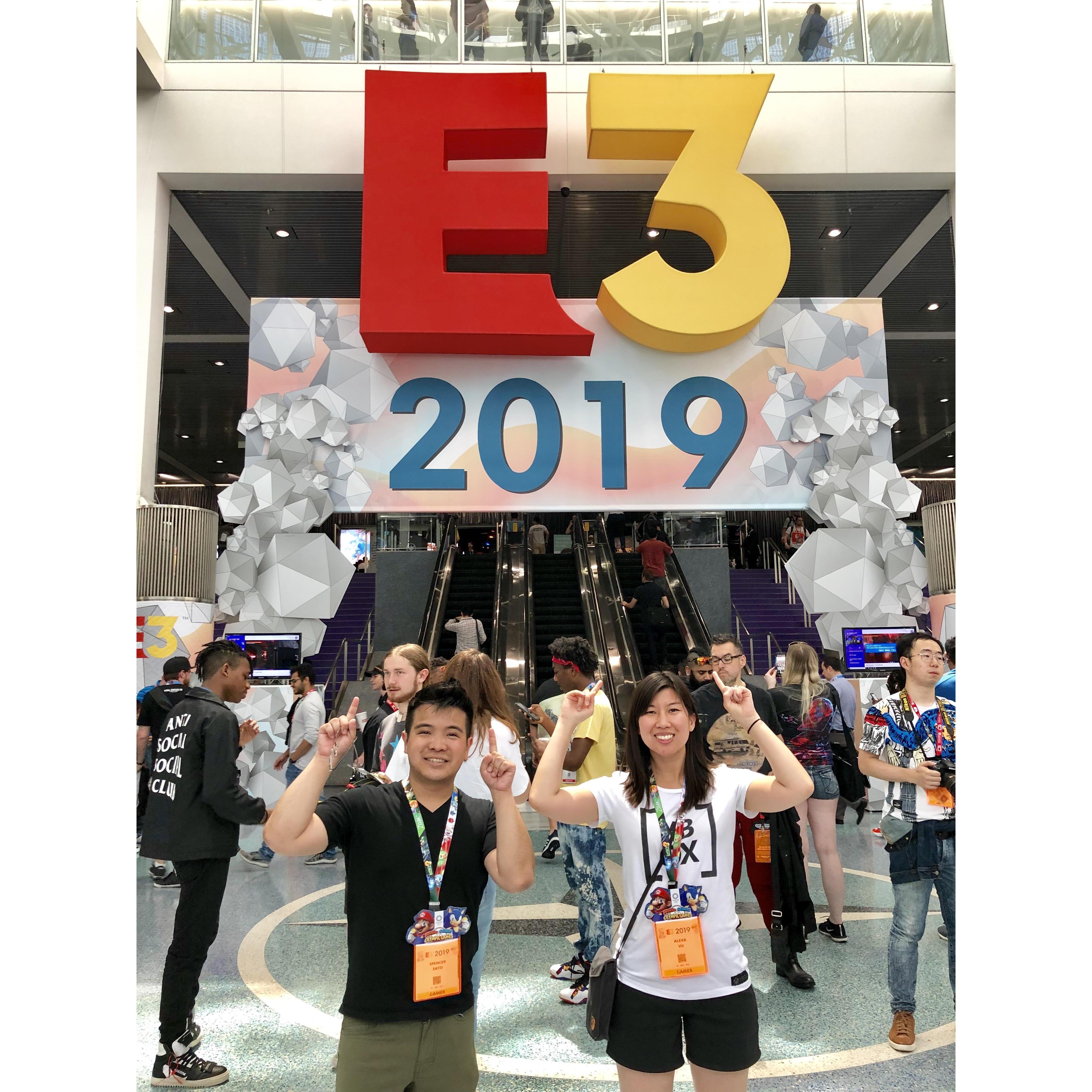 Us being nerds at E3 2019, which is a video Game Convention. Alexa dreamed of going since she was 17 and finally was able to go! (June 2019)