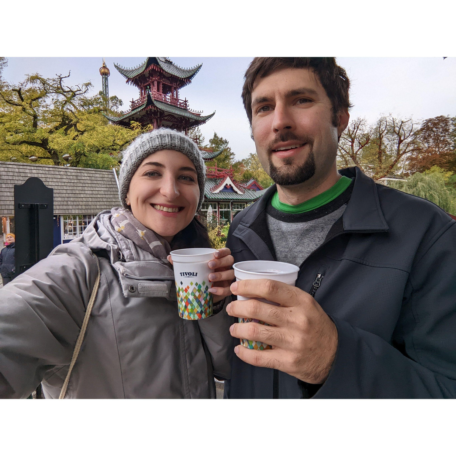 Warming up with some glogg in Tivoli! Copenhagen, DK.