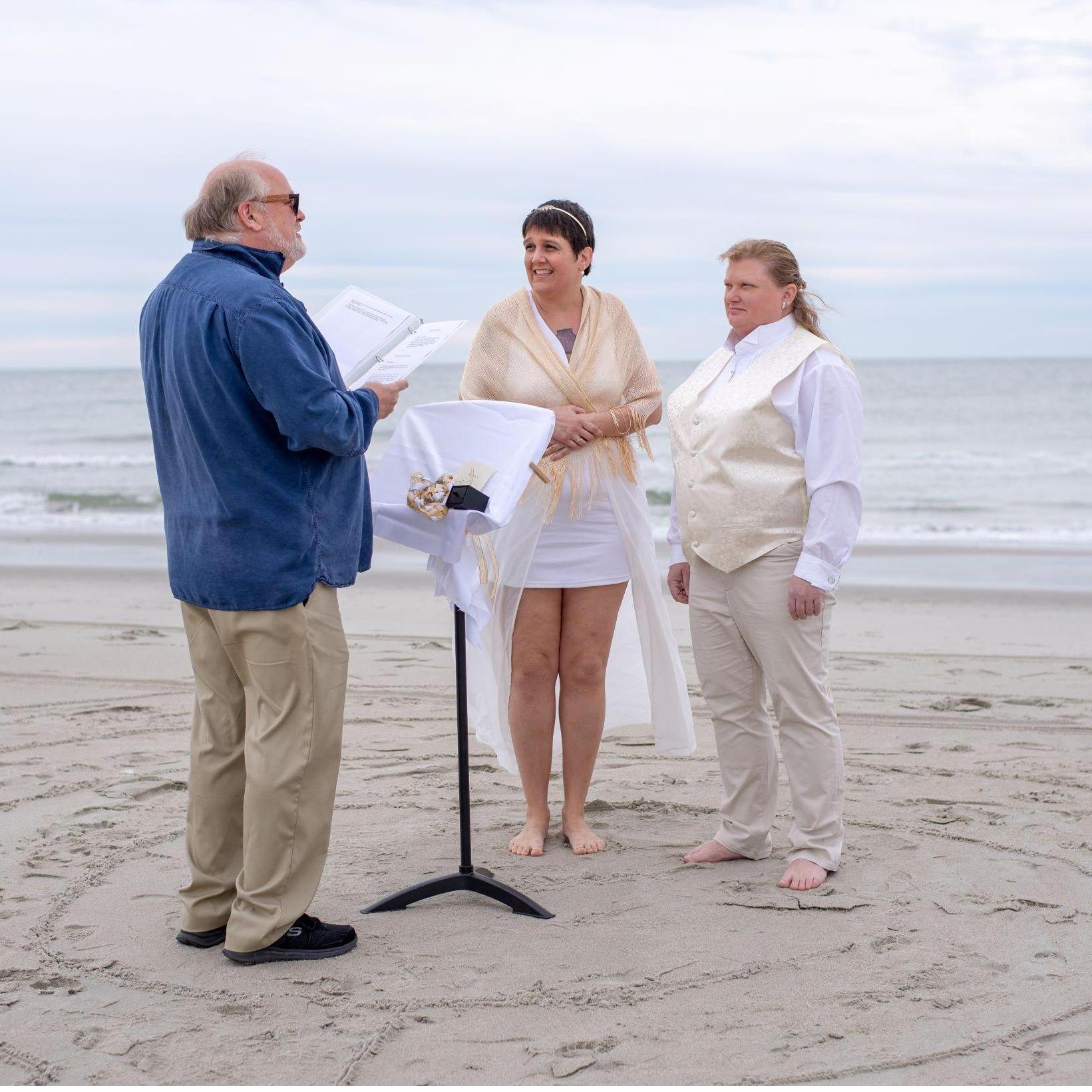 Our friend, Reverend William, was our officiant.