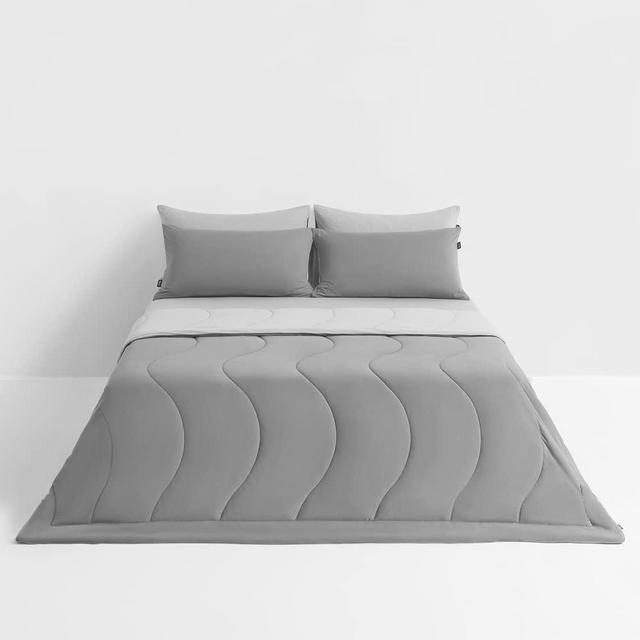 REST Evercool™ Comforter,Lightweight Summer Cooling Down Alternative Duvet, for Night Sweats&Menopause Hot Flash Relief & Hot Sleepers,Soft,Quick Dry,Nontoxic,Machine Washable(Grey,Queen,90"x90")