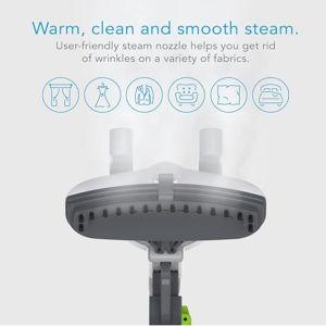 Steamfast SF-520 Full Size Fabric Steamer with Insulated Hose, Clothes Hanger, and Fabric Brush , White