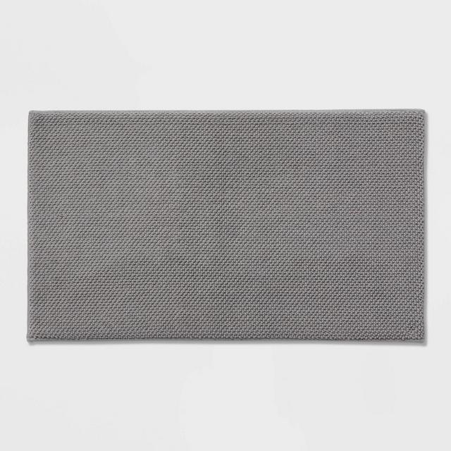 20"x34" Performance Plus Cotton Memory Foam Bath Rug Dark Gray - Threshold™