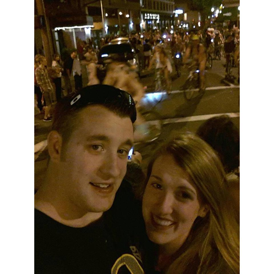 That one time we got stuck on a street corner during the PDX Naked Bike Ride