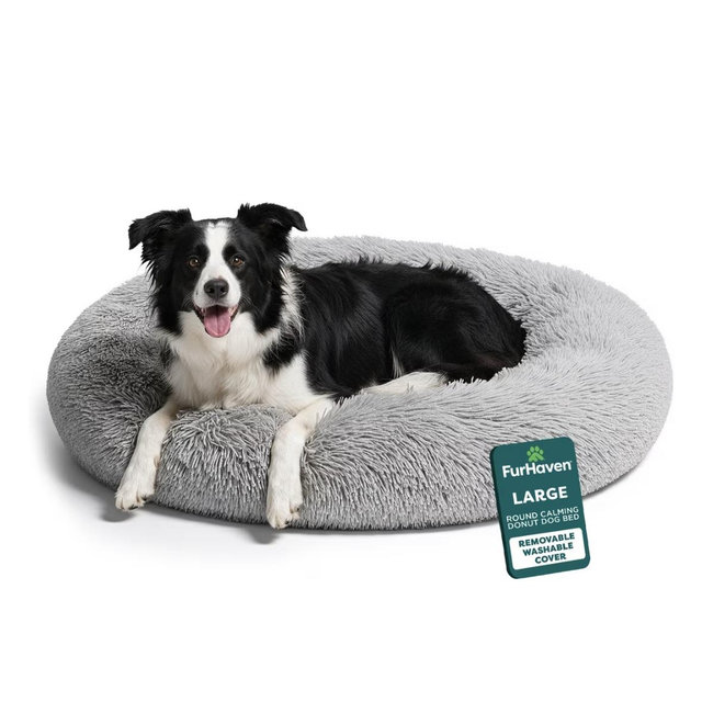 FurHaven Calming Cuddler Dog Bed