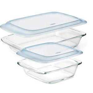 Glass Baking Dish with Lid (2.0 Qt) & Glass Baking Dish with Lid (3.0 Qt) Bundle