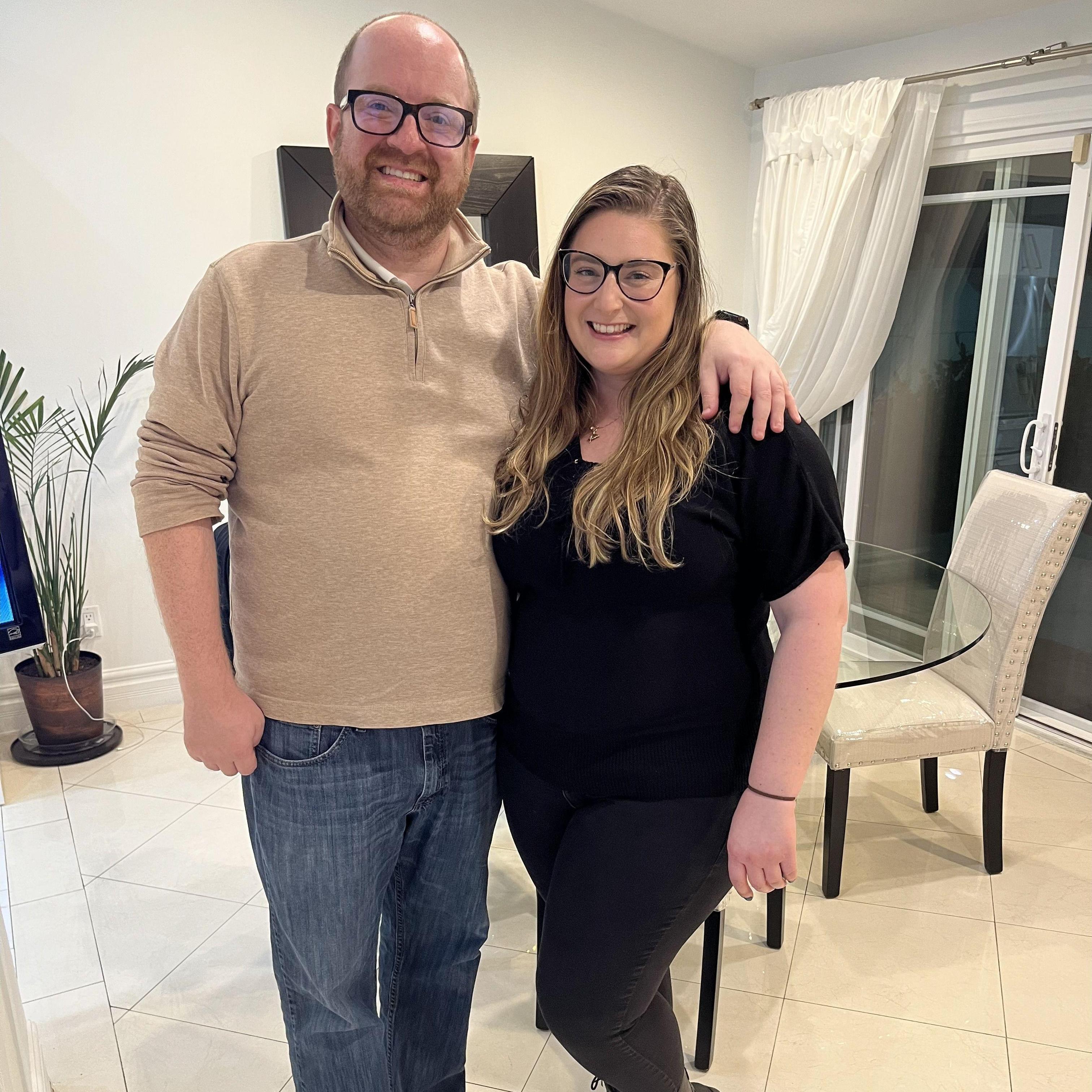 Our first photo together
