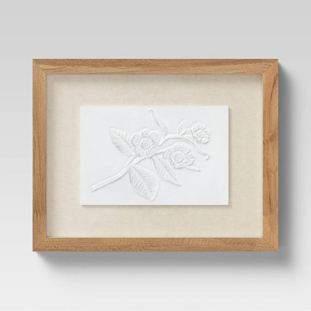 14" x 11" Framed Object Shadowbox Wall Art Ivory - Threshold™