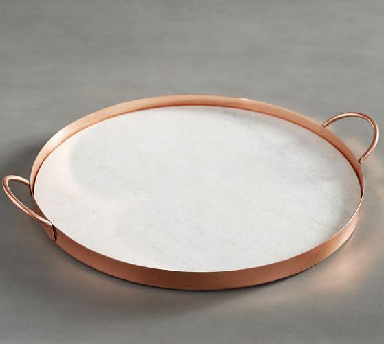 Marble and Copper Serve Tray