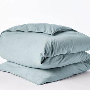 Organic Crinkled Percale™ Duvet Cover - Chambray