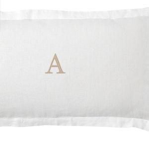 Personalized White Belgian Flax Linen Shams (2 King Shams)